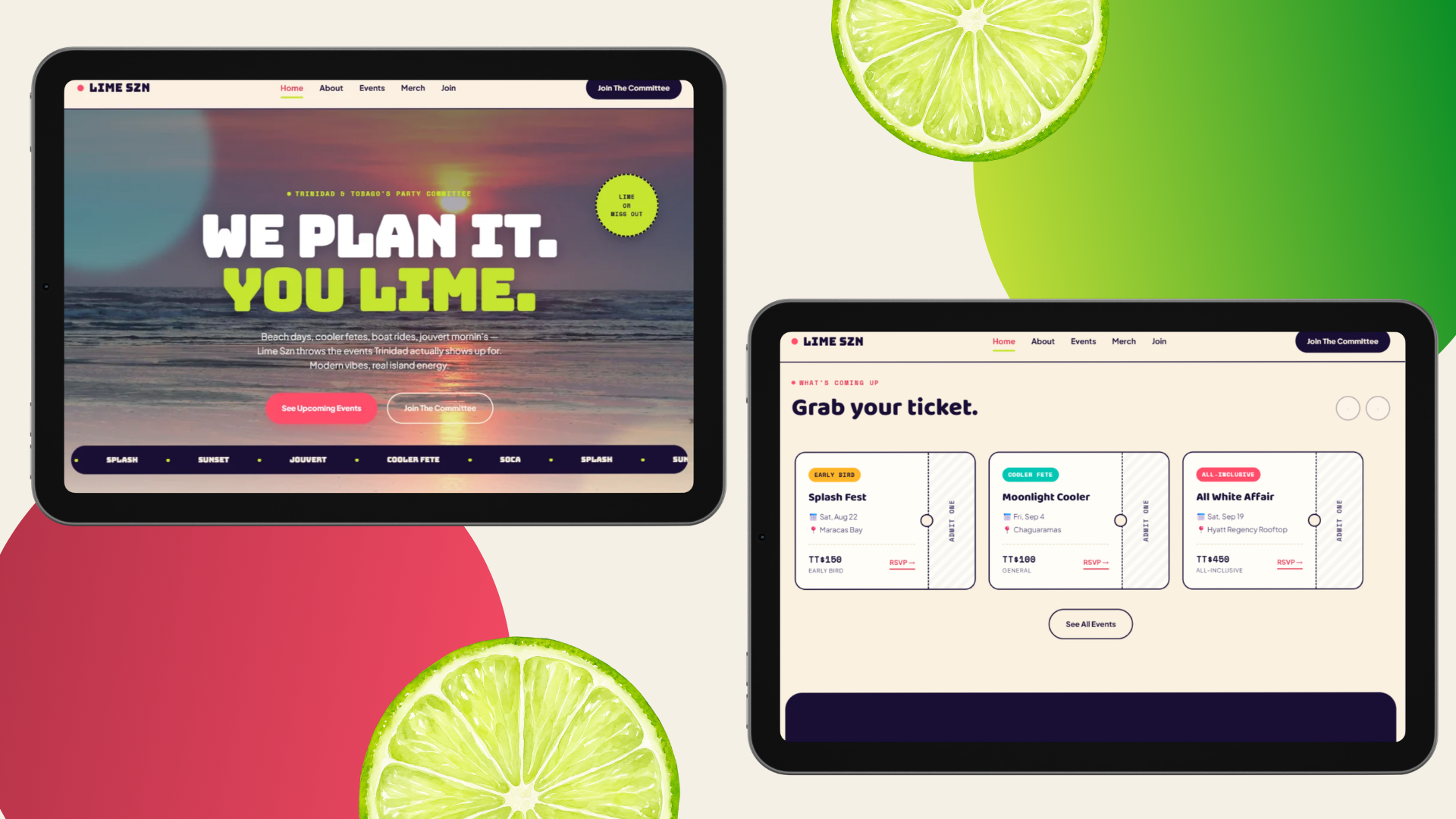 Lime Szn website preview